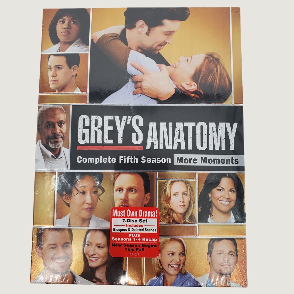 Greys Anatomy Complete Fifth Season 5 DVD 7-Disc Set New Sealed 2009 Widescreen